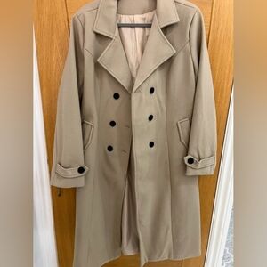 Classic Tan Double-Breasted Coat